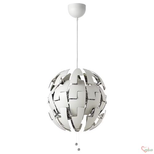 ИКЕА ПС 2014 Подвесной светильник, белый, серебристый 35 см