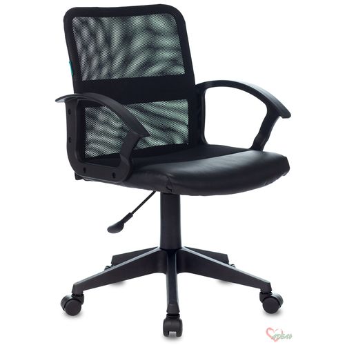 Кресло 590 черный сиденье черный эко.кожа/сетка крестов. пластик CH 590/BLACK