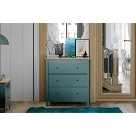 САГА комод с 3 ящиками серый