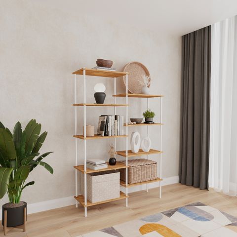 Нешкаф-49 Стеллаж 5-ти ярусный белый 108*37*170