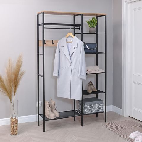 Торонто-48Л Вешалка гардеробная 111*31*180 черный