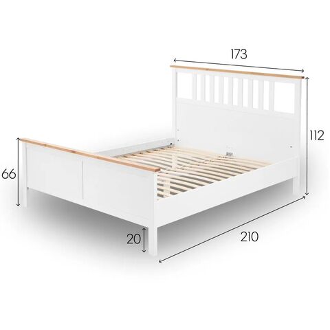 КЫМОР кровать 160*200 белый/светло коричневая