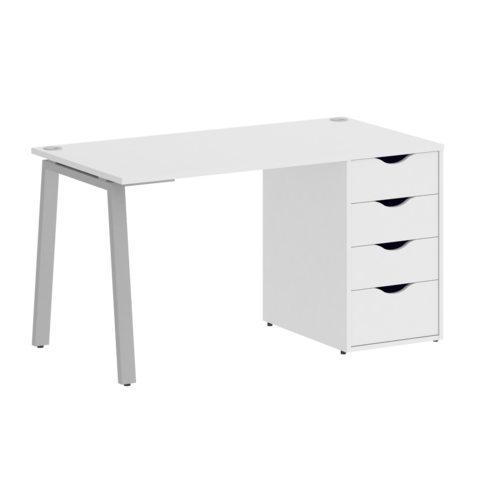 Home Office Стол с тумбой VR.SP-3-138.4А денвер/белый 138*72