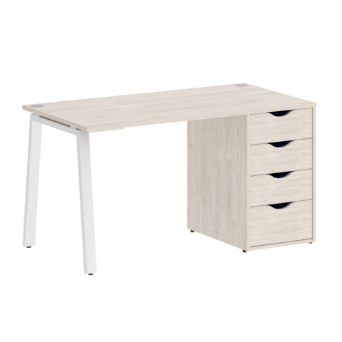 Home Office Стол с тумбой VR.SP-3-138.4А денвер/белый 138*72