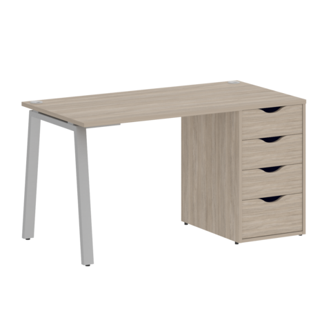 Home Office Стол с тумбой VR.SP-3-138.4А денвер/белый 138*72