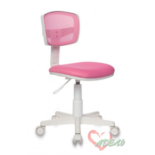 Кресло CH-W299/PK/TW-13A спинка сетка розовый TW-06A TW-13A (пластик белый)