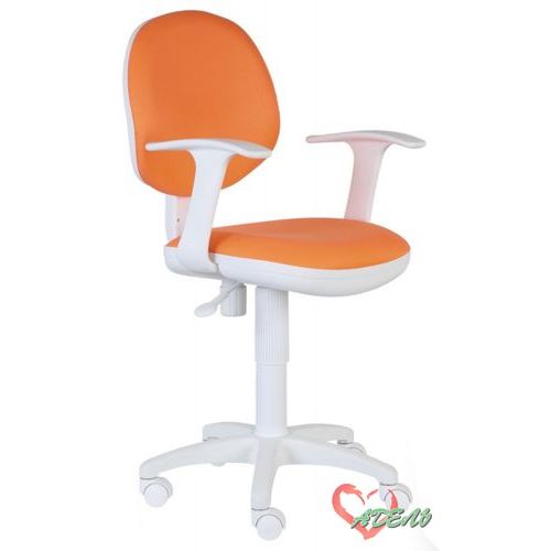 Кресло 356AXSN/15-75 (белый пластик, ткань оранжевая 15-75)
