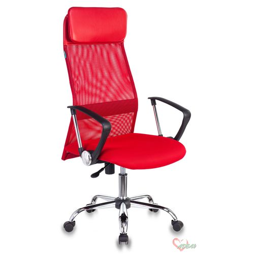 Кресло KB-6N красный TW-35N TW-97N сетка/ткань с подголов. крестовина металл х