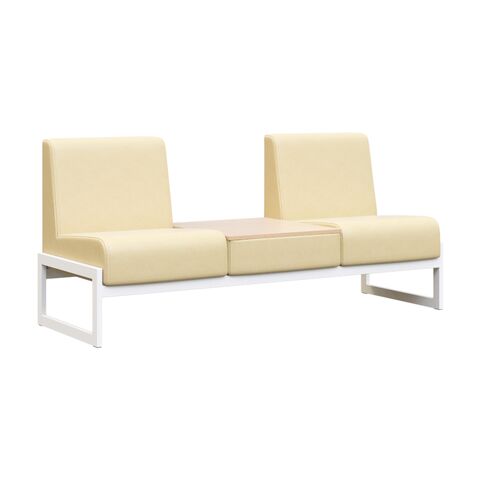 Диван Module двухместый+ столик черный/ опоры капучино 185*70*80