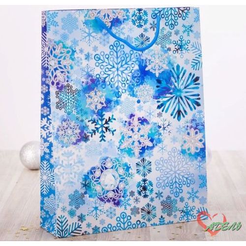 Пакет «Морозные снежинки», 31 × 40 × 9 см, 2113799