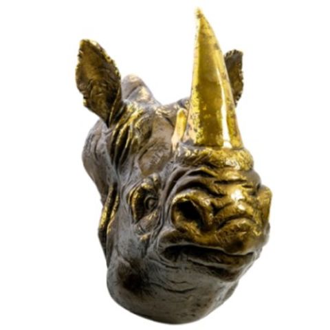 Носорог голова Н- 45 см БРОНЗА