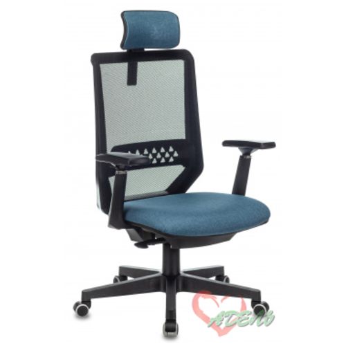 Кресло EXPERT черный TW-01 сиденье синий 38-415 сетка/ткань с подголов. крестовина пластик
