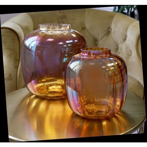 CSA-28 Декоративная ваза из цветного стеклаД150, Ш150, В150, гранатовый
