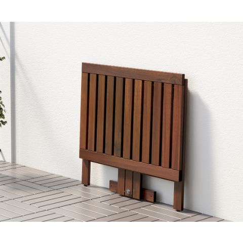 ЭПЛАРО Складной стол/стенной крепеж,д/сада, коричневая морилка80x56 см