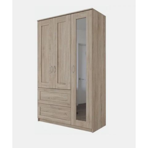 СИРИУС шкаф комбинированный 3 двери и 1 ящик дуб сонома