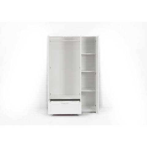 СИРИУС шкаф комбинированный 3 двери и 1 ящик, белый 117*50*190